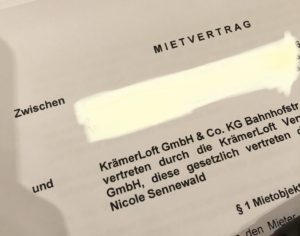 Mietvertrag KrämerLoft