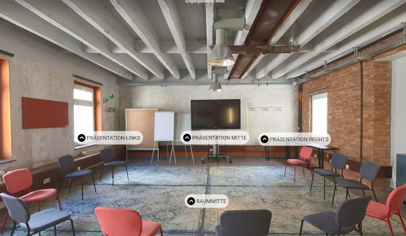 Link zur 360° Aufnahme der Denkfabrik im KrämerLoft Erfurt