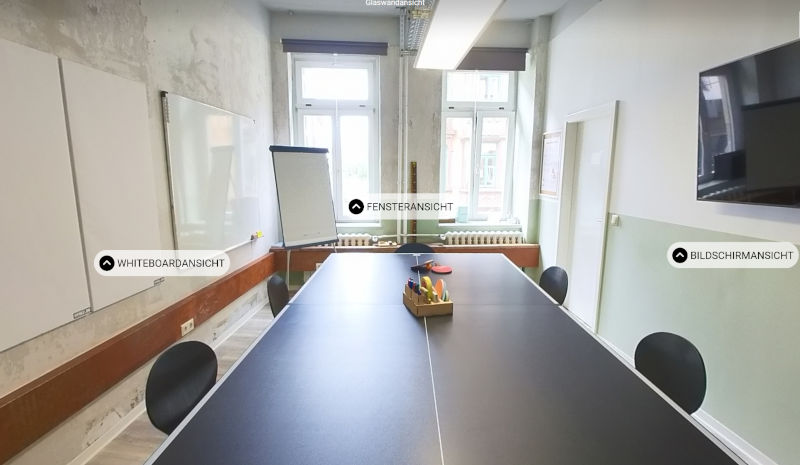 Link zur 360° Aufnahme des Ideenateliers im KrämerLoft Erfurt